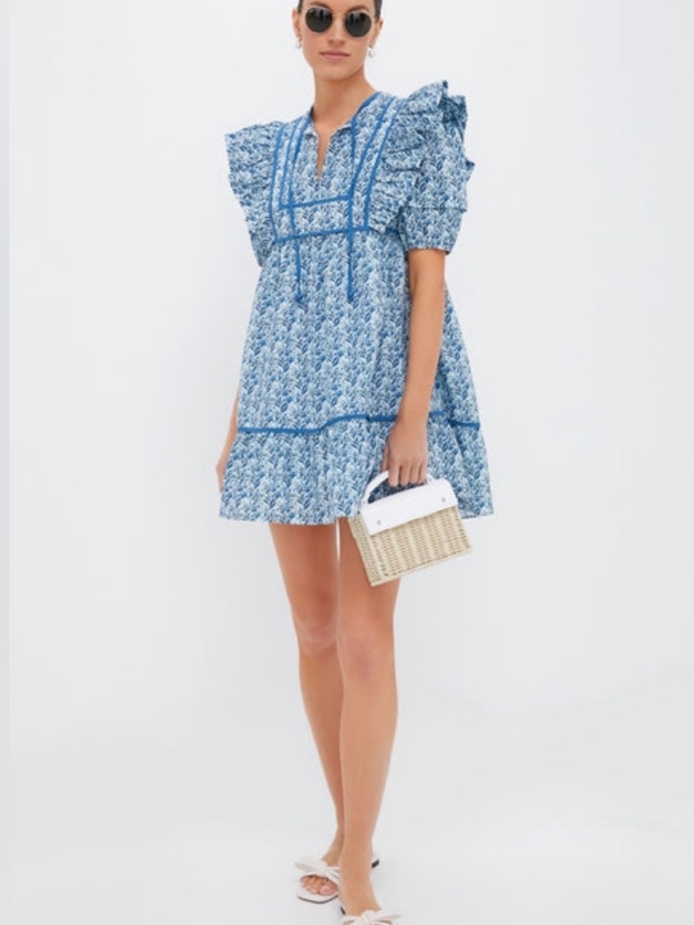 Hyacinth House Blue Floral Rosaleigh Mini Dress